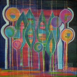 DCA11 - Gathering Of The Tribes - Original painting by Teresa Sherlock - signed on the back - Acrylic on canvas - /60cm x 60cm/ - Not available