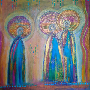 DCA18 - Star Beings - Original Painting by Teresa Sherlock - signed on the back - acrylic on canvas - /60cm x 60cm/ - Not available