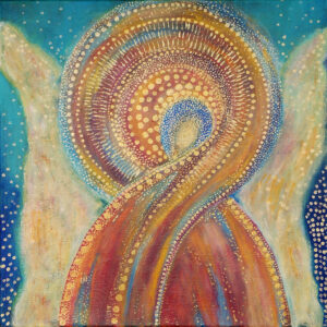 DCA 23 - Angel By Your Side - Original Painting by Teresa Sherlock - signed on the back - acrylic on canvas - /40cm x 40cm/  - Not available