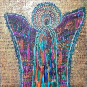 DCA 27 - Guardian Angel By Your Side - Original Painting by Teresa Sherlock - acrylic on canvas - /50cmx50cm/ - Price £195