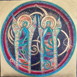 DCA29 - Dream Weavers - Original PaInting by Teresa Sherlock - signed on the back - acrylic on canvas - /50cmx50cm/ - Price £195