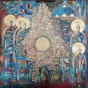 DCA37 - The Guardians - Original Painting by Teresa Sherlock - signed on the back - acrylic on canvas - /50cmx50cm/ - Price £195