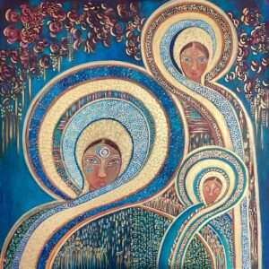 DCA40 - The Lineage - Original Painting by Teresa Sherlock - signed on the back - acrylic on canvas - /90cm x90cm/ - Price £495