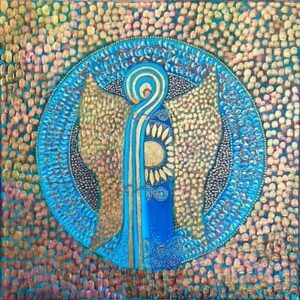 DCA42 - Blue Angel - Original Painting by Teresa Sherlock, signed on the back, acrylic on canvas /50cmx50cm/, not available