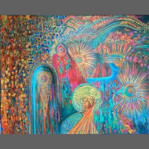 DCA50 - Inner Realms - original painting by Teresa Sherlock - signed on the back - acrylic on canvas - /100cm x80cm/ - Price £495