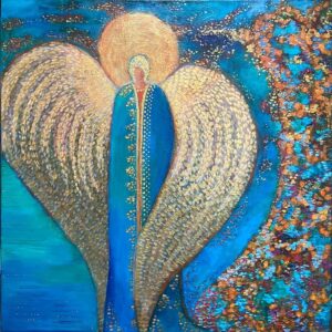 DCA51 - Blue Angel - original Painting by Teresa Sherlock - signed on the back - acrylic on canvas - /50cmx50cm/ - Not available